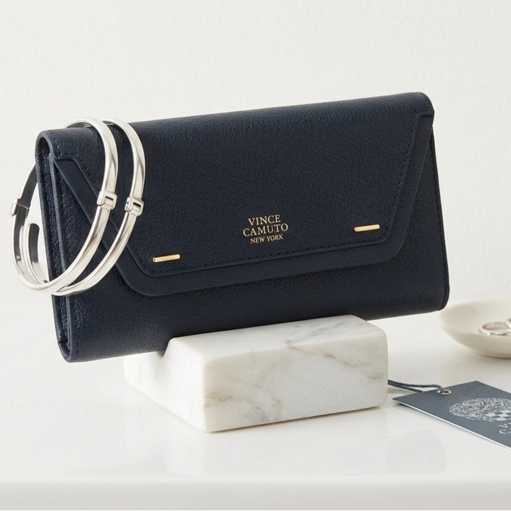 Vince Camuto Black Leather Clutch